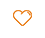 Icône orange en forme de coeur