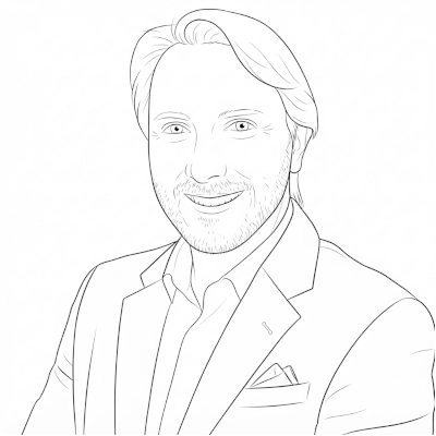 Gontran – Chargé de marketing Portrait (effet dessin au crayon) de Gontran, chargé de marketing